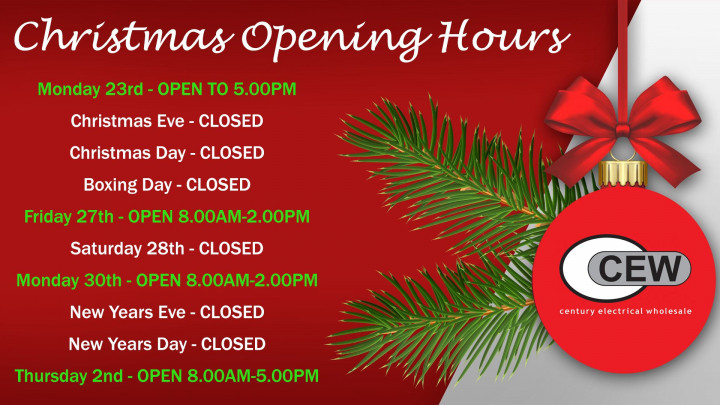 Christmas Opening Hours